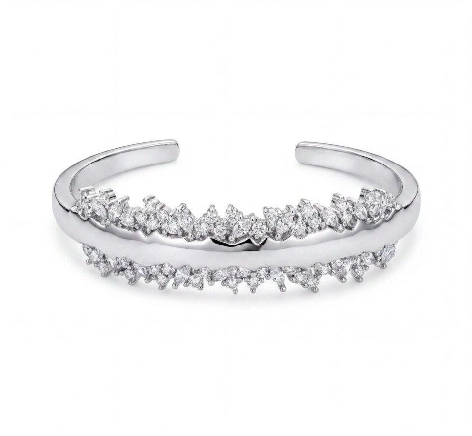 Silver Saçak Taşlı Bileklik