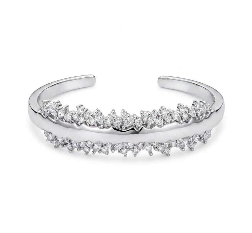 Silver Saçak Taşlı Bileklik