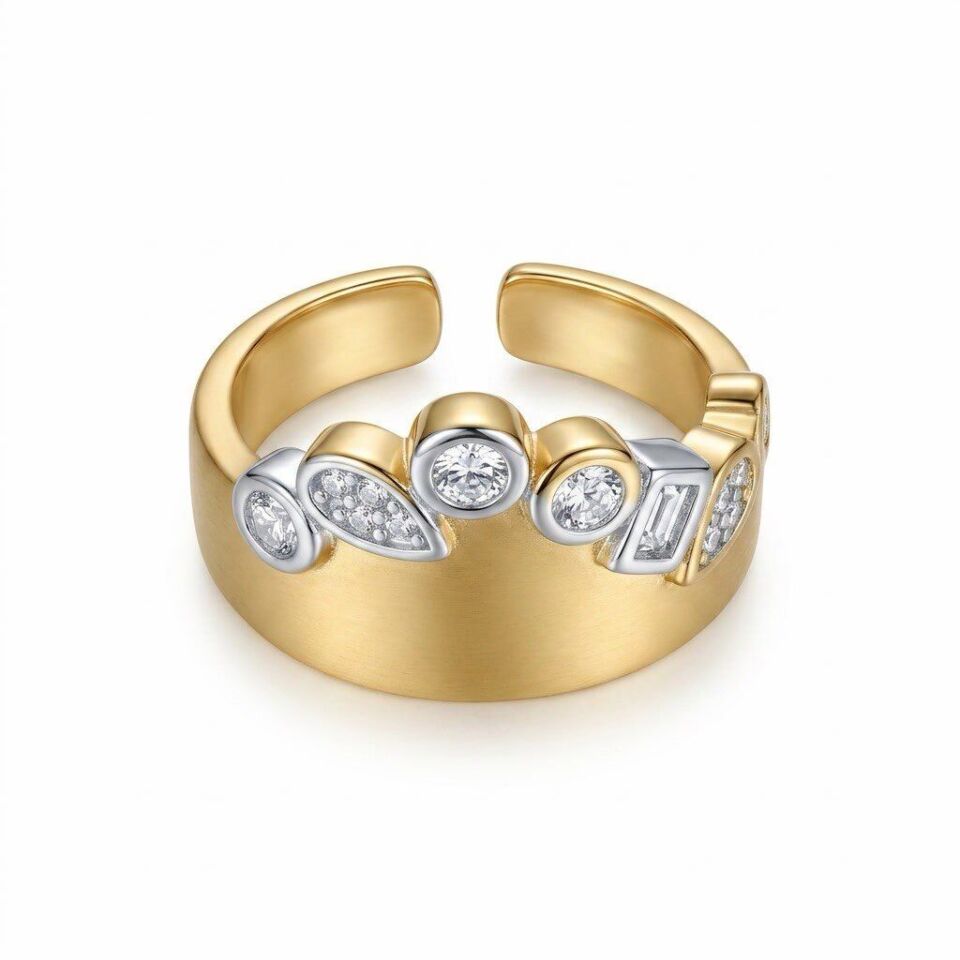 Gold Silver Taç Yüzük
