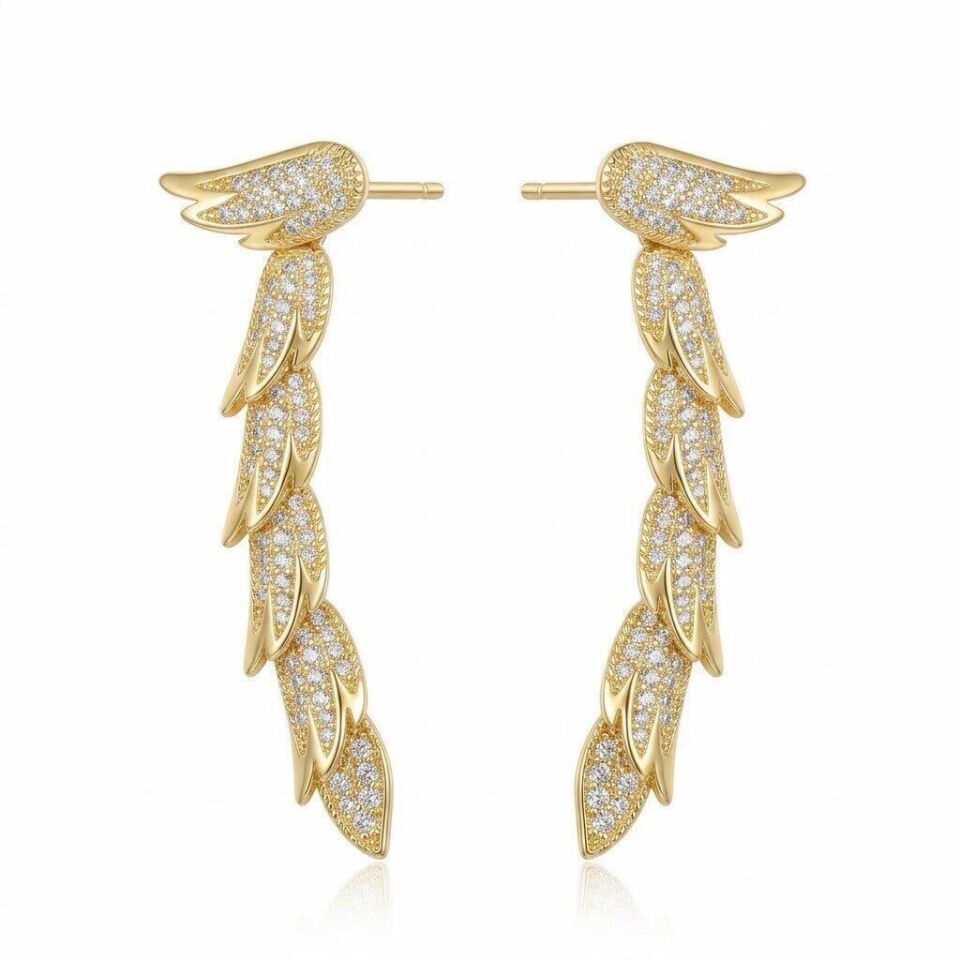 Gold Sallantılı Küpe
