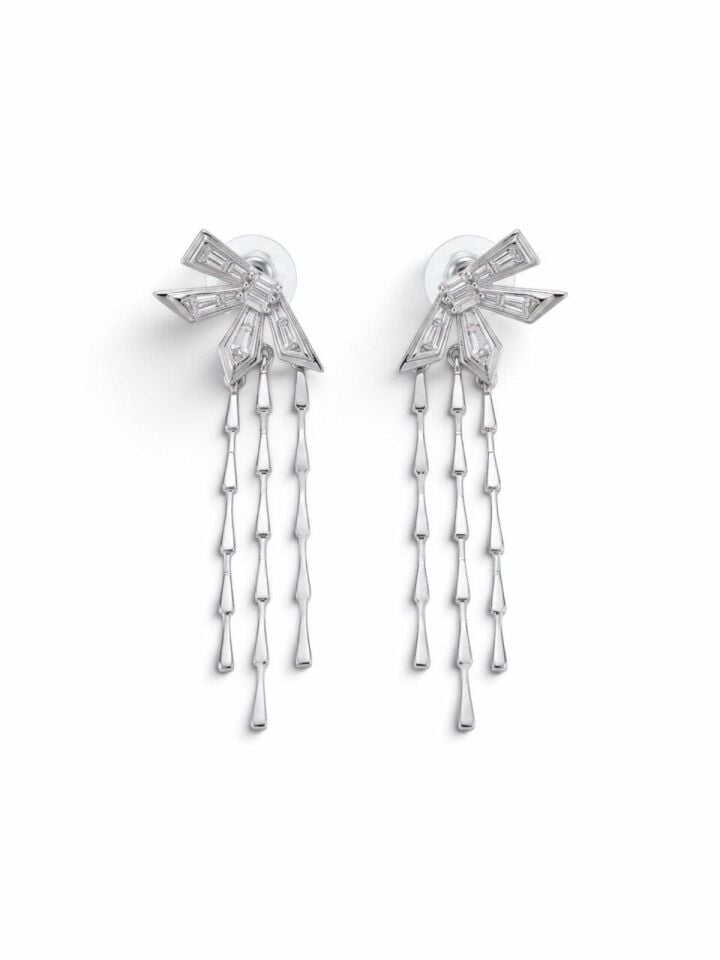 Silver Kesme Sallantılı Küpe