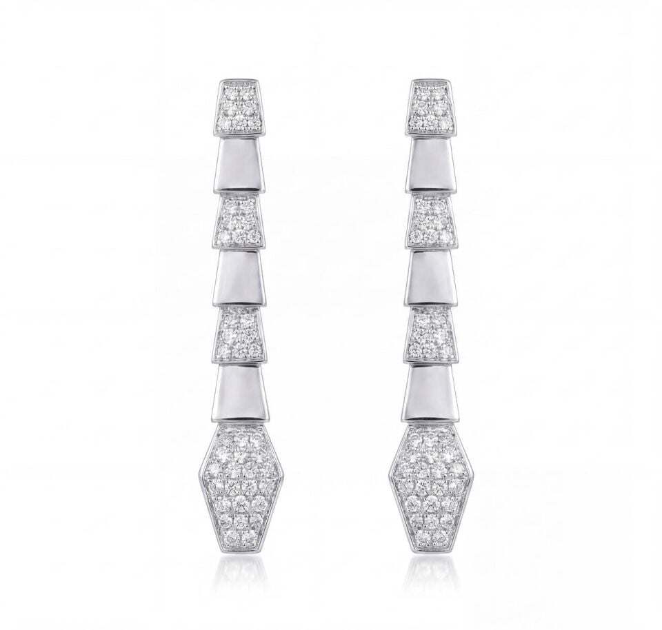 Silver Tasarım Sallantılı Küpe