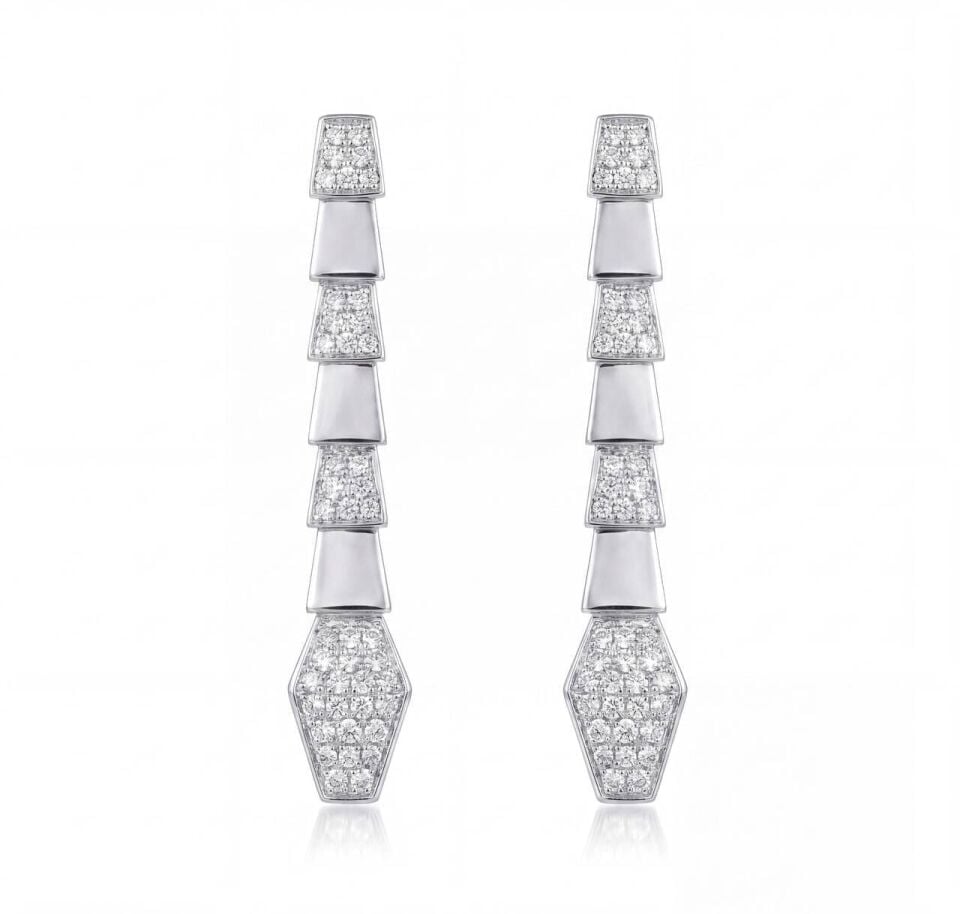 Silver Tasarım Sallantılı Küpe