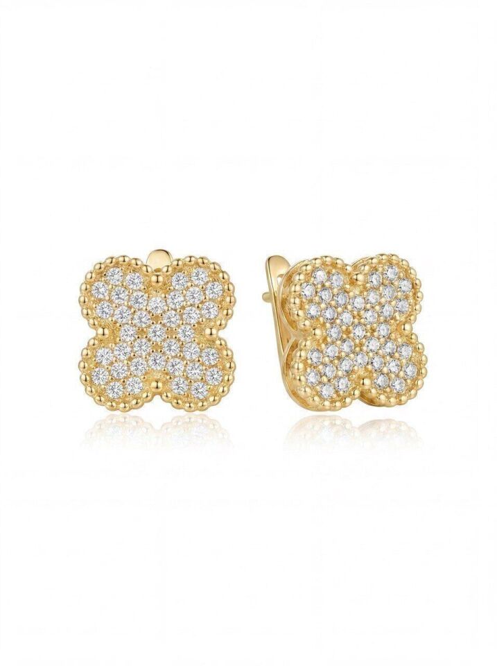 18K Gold Renk Tasarım Küpe