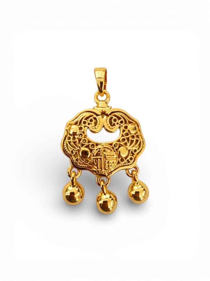 Sallantılı Top Desenli Çelik Charm