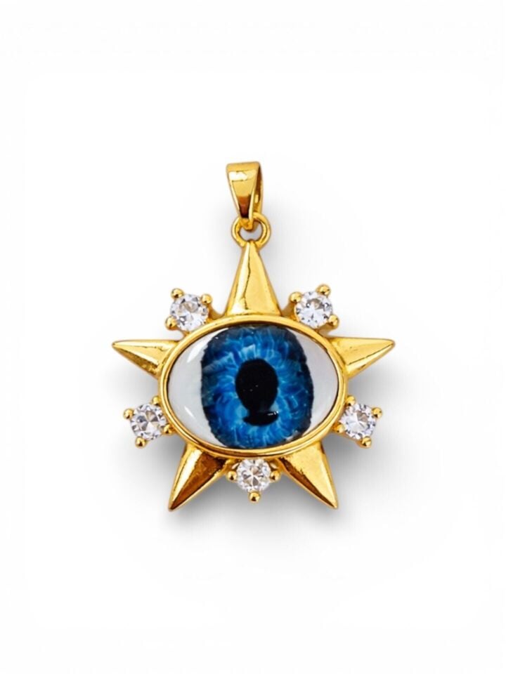 Göz Nazarlı Zirkon Taş Charm