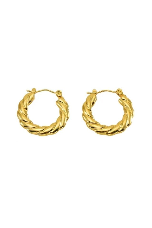 Burgu Gold Halka Küpe