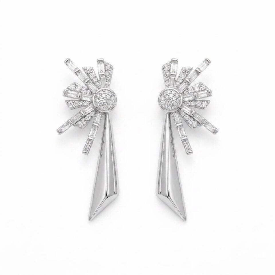 Silver Konfeti Küpe