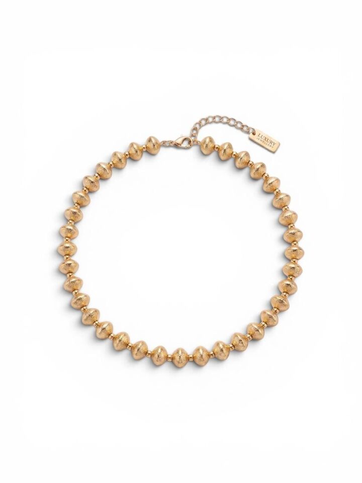 Mat Gold Top Kolye