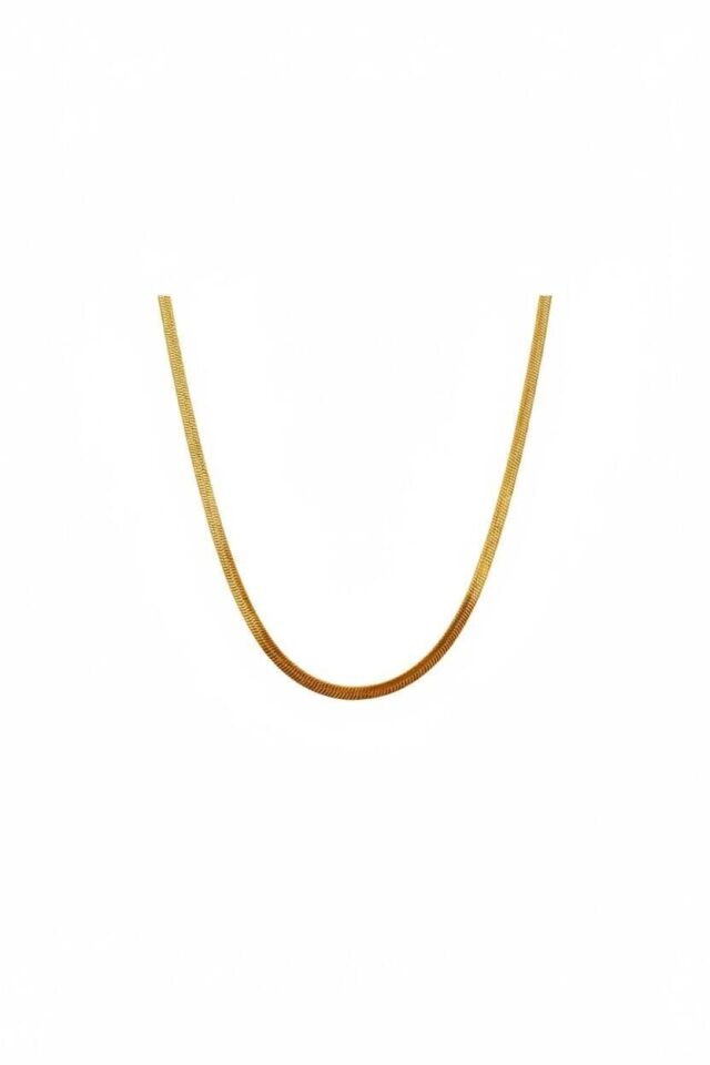 Gold İtalyan Çelik Kolye
