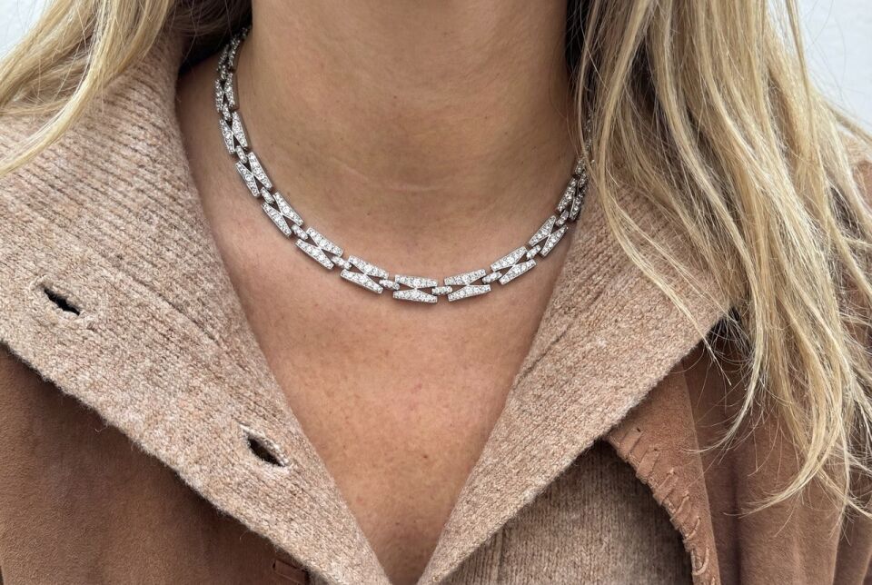 Zirkon Taş Kaplama Silver Kolye
