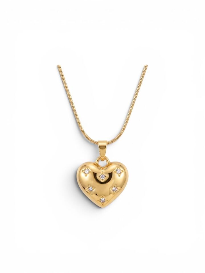 Zirkon Taşlı Love Kolye
