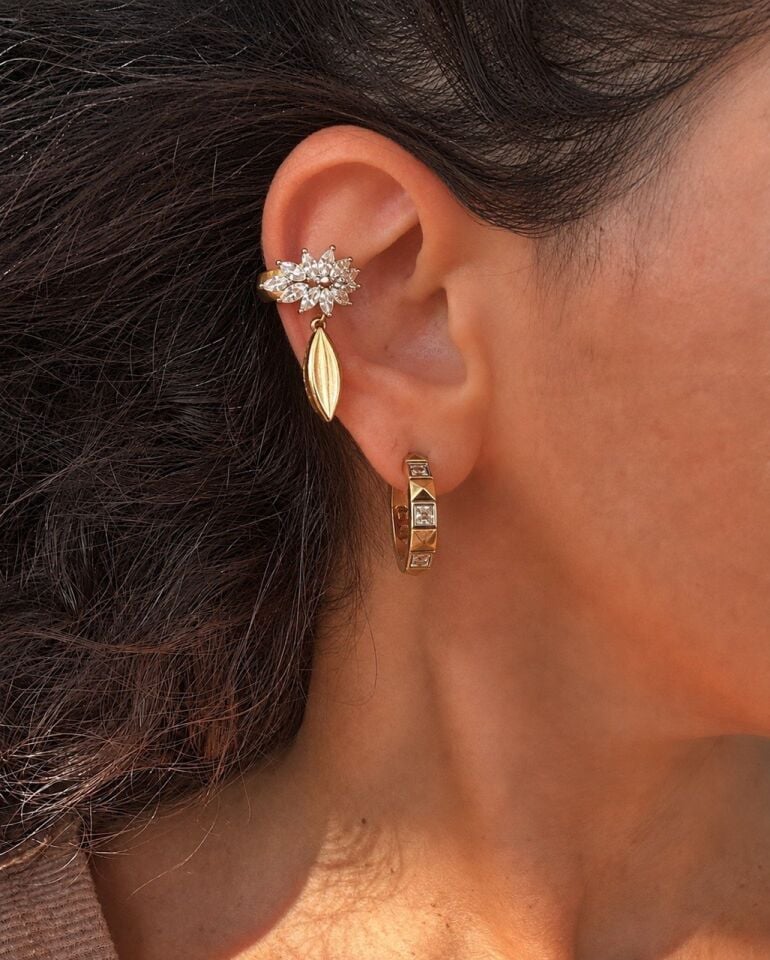 Kesme Taşlı Earcuff