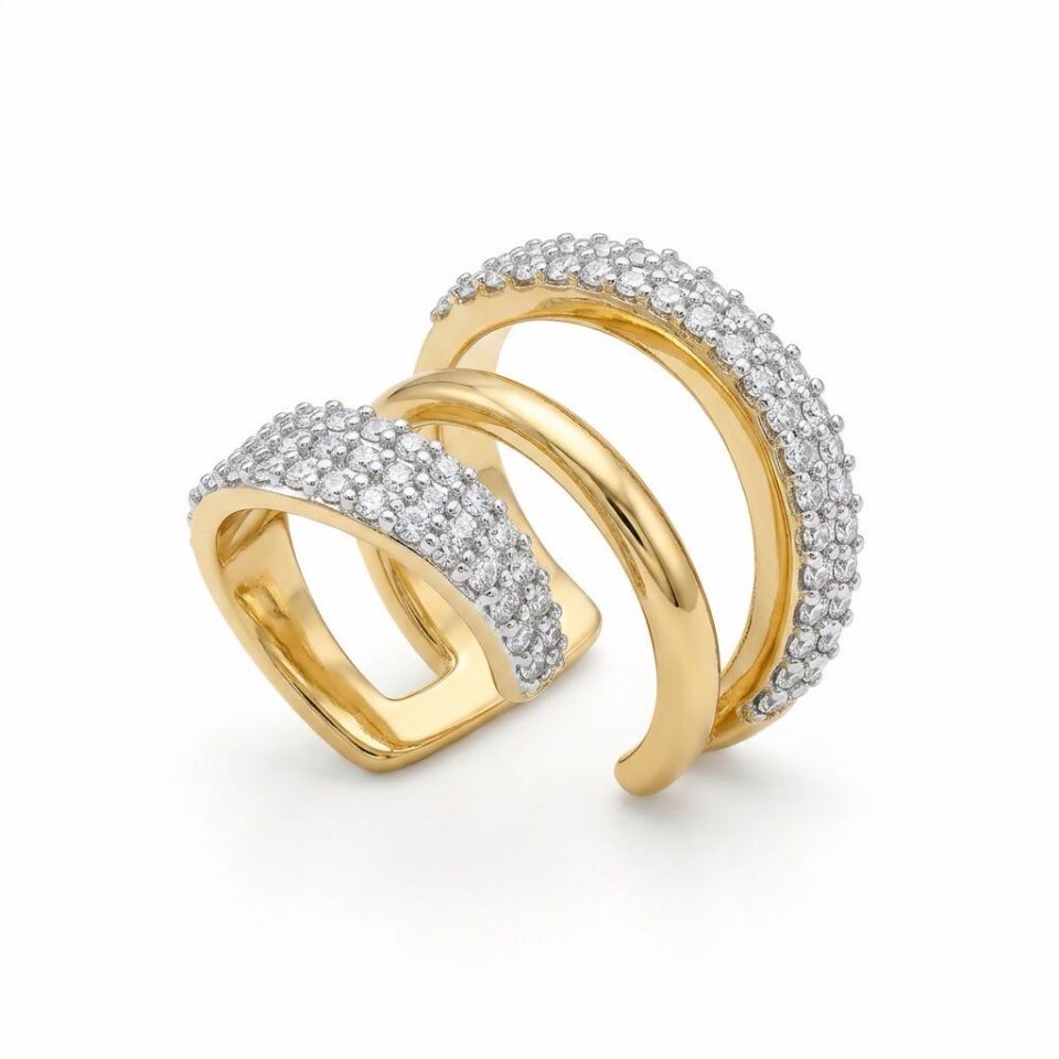 Silver Taşlı Earcuff
