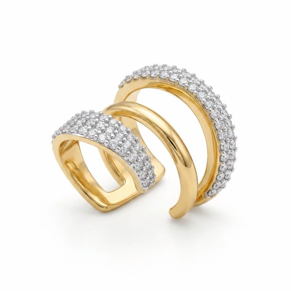 Silver Taşlı Earcuff