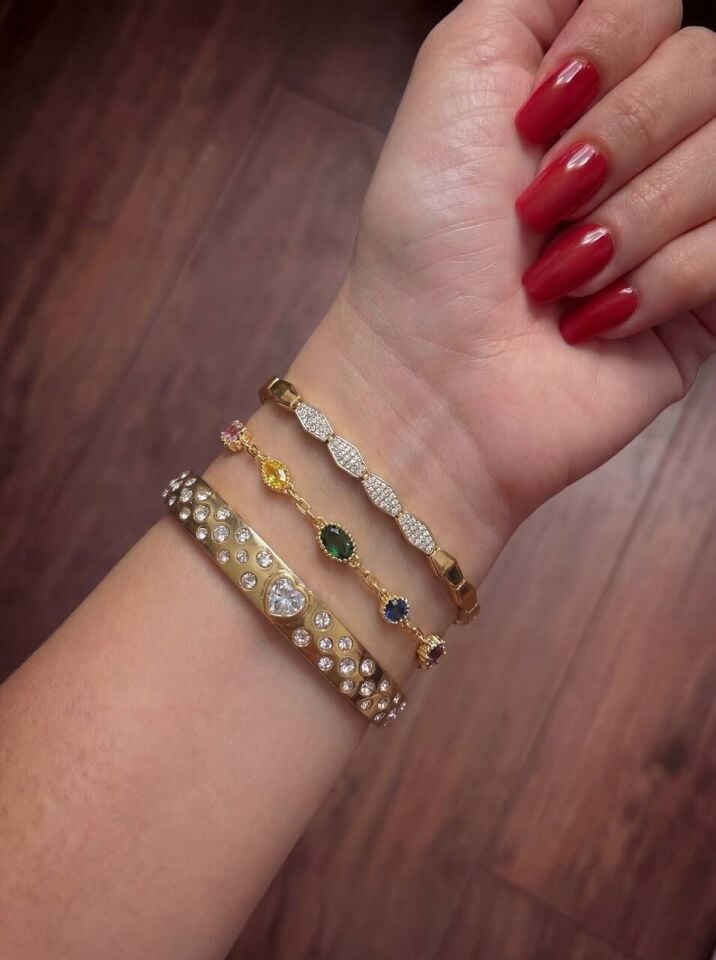 Silver Zirkon Taşlı Bileklik