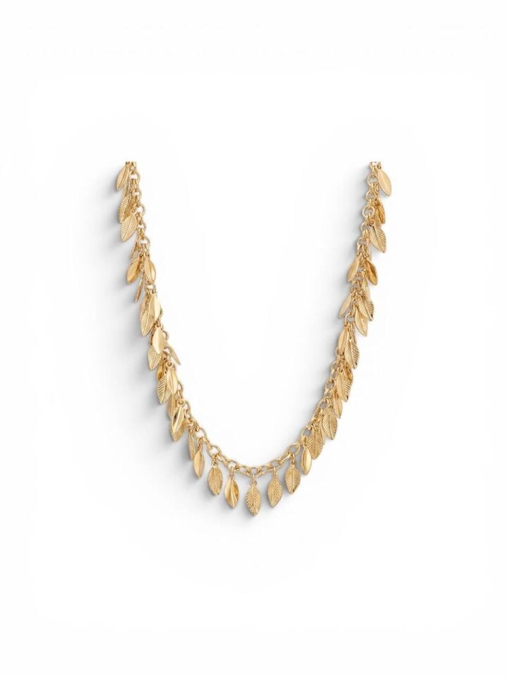 Saçaklı Gold Kolye